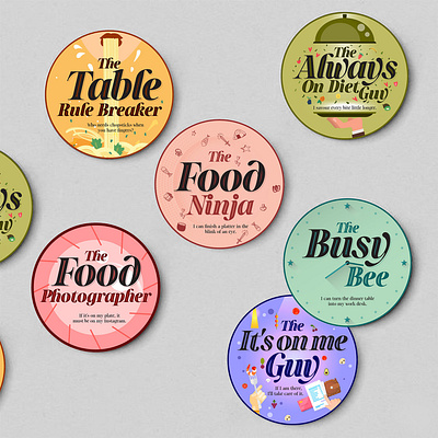 Coaster Designs for Kylin Restaurant asian coaster design coasters concept design food fresh graphic graphicdesign hotel illustration young