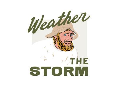 Weather the Storm at sea drawing illustration lettering line art sea type typography