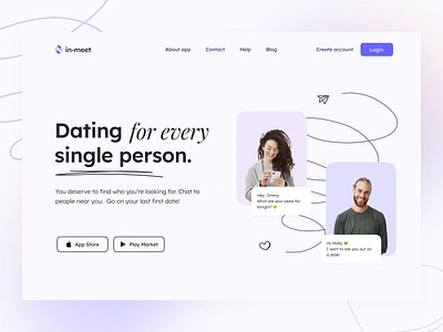Web Application For Dating android dating web app datingapp first screen ios iosandroid landing page landing page for dating app ui web app
