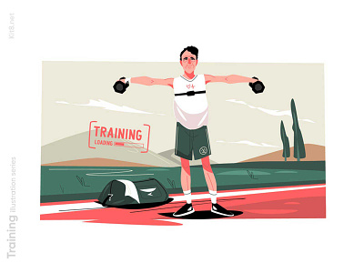 Workouts for elderly people illustration character elderly flat illustration kit8 man people sport vector workouts