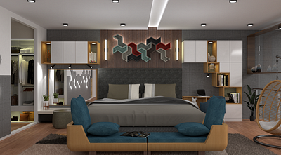 The Loft (Bedroom) furniture design interior design rendering