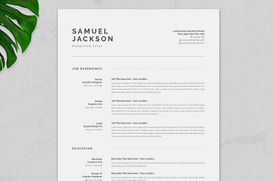 Resume/CV creative resume cv template design download free illustration logo minimal modern modern resume professional resume resume template