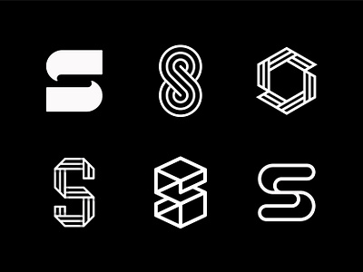 S's abstract brand branding business collection design geometric identity letter logo mark minimal modern shape software studio symbol tech