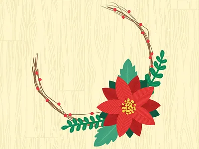 Poinsettia Flower design floral graphic graphics illustration illustrator leaves pattern print surface pattern