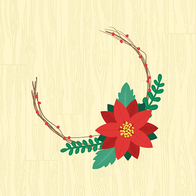 Poinsettia Flower design floral graphic graphics illustration illustrator leaves pattern print surface pattern