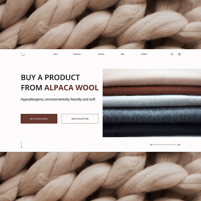 Concept Alpaca wool alpaca design landing landing page main page minimal ui ux web website