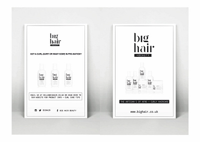 Big Hair - Flyer Design 9inchideas bold bran design brand identity branding design fashion branding feminine flyer flyer design graphic design graphics leaflet leaflet design minimal minimalism print print design stationery stationery design