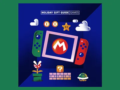 The Washington Post · Super Mario Bros character editorial freelance hire illustration nintendo nintendoswitch pattern supermario textures vector videogame