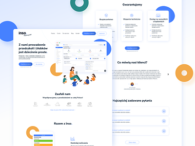 Inso website blue design kindergarten uidesign ux design