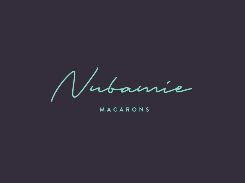 Nubamie macarons logo animation 2d 2d animation animation brand brandidentity branding design graphic graphicdesign handwritten logo logo design logodesign loop macarons mograph motion motion design motion graphics signature