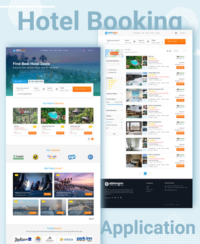 Hotel Booking branding illustration minimal typography ui ux web website