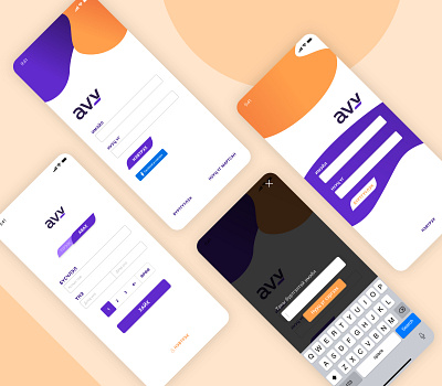 AVY | Sign In / Sign up screen adobe xd design mobile mobile app mobile ui mongolia mongolian proptech ui ulaanbaatar ux