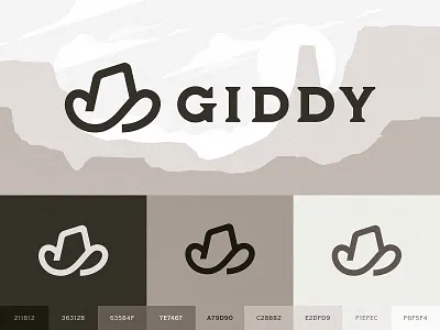 Giddy Logo brand branding cowboy crypto cryptocurrency desert hat logo technology western