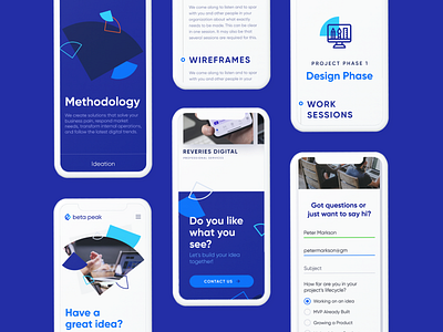 BetaPeak Mobile Version branding case study design design studio homepage interface landing mobile mobile version ui user experience user interface ux vector web web design webdesign website