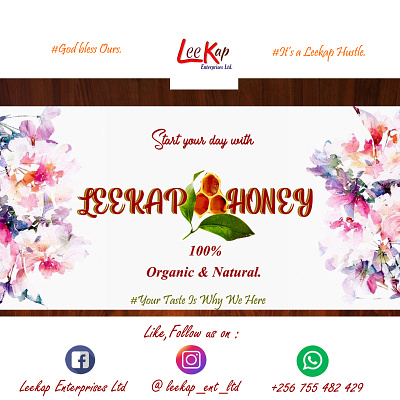 Leekap Honey ad ad honey leekap organic social media marketing socialmedia
