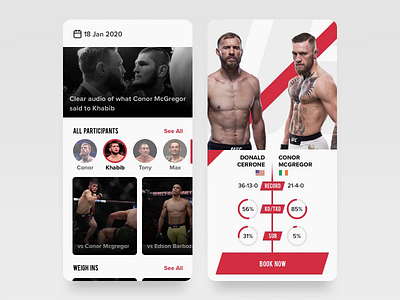 Cowboy vs Conor 🤠 🦍 app concept concept design conor conor mcgregor cowboy design fight fighter icon mma ufc ui ux webkul