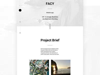 Facy website | Blacktag brand branding design illustration minimal typography ui uiux web website