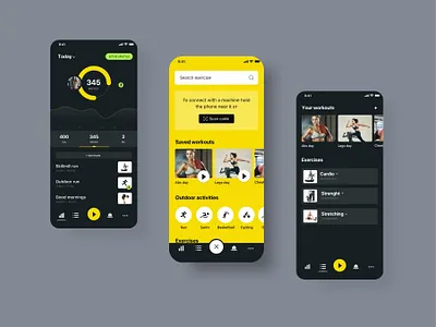 My Wellness - Mobile App Redesign fitness app gym app mobile app modern ui user inteface ux