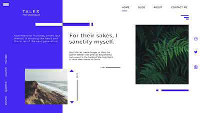 Landing Page for a Christian Blog design ui web