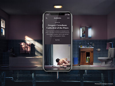 Aesthetica – Redesign Concept clean clear concept design minimal mobile phone photography simple ui web website