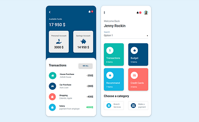 Bank App inspired by Material Design (Pantone Color of the Year) classic blue color of the year design material design material design for bootstrap mdb mdbootstrap mobile app mobile app design mobile design mobile ui pantone web design