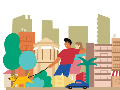 Tel Aviv 3 boulevard cityscape editorial design fun happy illustraion israel tel aviv tlv travel urban