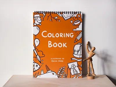 Coloring Book for adults adult coloring book cartoon illustration character design coloring coloring book cute illustration detailed drawing drawings illustration illustration art illustrator ink inktober minimalistic outlines simple illustration traditional art