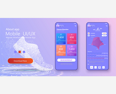 Different UI, UX, GUI screens fitness app and flat web icons analysis android app application calories chart dashboard design fitness flat graph health interface kit mobile mockup phone screen ui vector