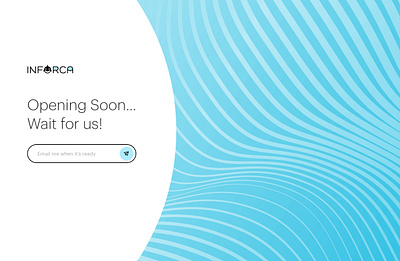 Opening soon page. Inforca website australia blue china coming soon inforca melbourne minimal opening soon orca responsive ui web webdesign website white white space