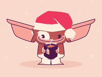 Gizmo. Caca! 80s character design christmas color geometric gizmo gizmo caca gremlins hot cocoa illustration illustrator mr. bob simple vector