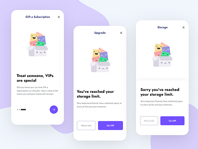 Lifecake in-app messaging app clean digital design figma illustration ios iphone iphone x mobile ui ux