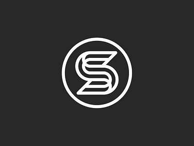 S clean geometry letter line logo s simple