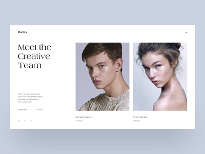 Thefox :: Meet The Team :: Layout Exploration blog clean creative envato fashion landing page layout layout design layout exploration meet the team minimal portrait team theme themeforest tranmautritam tranmautritam designer ui design vietnam web design