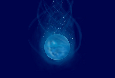 Ice orb ball blue ice illustration magic orb