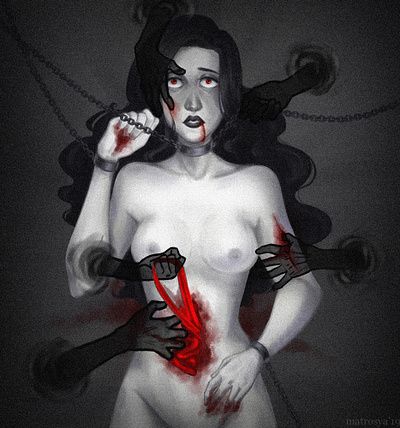 Hurt blood digitalart illustration violence