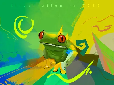 Frog art artwork color colorful design digital digital art digital painting frog illustration illustrator
