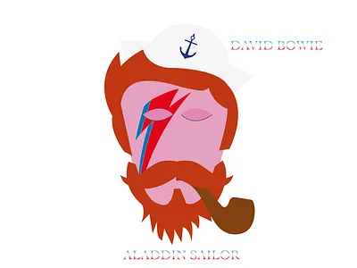 Aladdin Sailor charachter design david bowie dribbble best shot dribbble weekly warmup flat design graphic design illustration illustration art illustration design illustrator personal project vector art