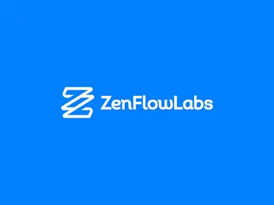 Zen Flow Labs app brand creative design icon letter logo mark negative space tech