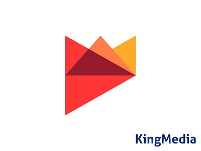 Kingmedia crown design geometric geometry icon king logo logo design logo mark logodesign logomarks logos mark media play triangle