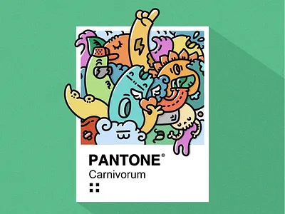 Pantone carnivorum art carnivorum design doodleart illustration ilustración pantone