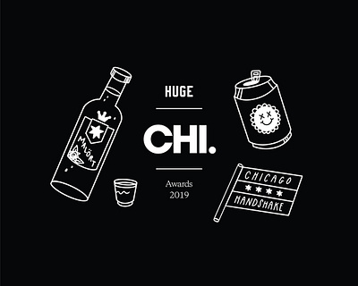 Chicago Handshake beer chicago design doodle flag funny handshake illustration liquor lol sketch