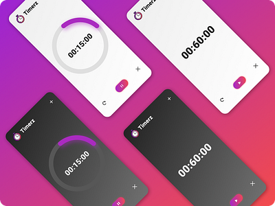 Daily UI :: 014 - Countdown Timer app clean clean ui countdown countdown timer daily 100 challenge daily ui 014 dailyui dark design gradient illustration interface light play theme timer timer app ui ux