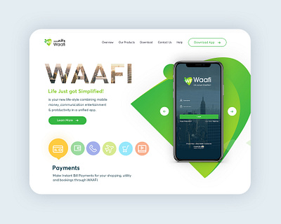 waafi app landingpage mobile app uidesign ux webdesign