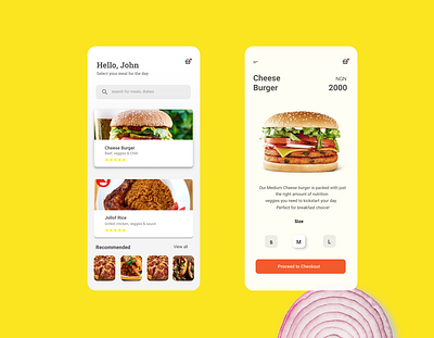 Food App Design app branding design ui