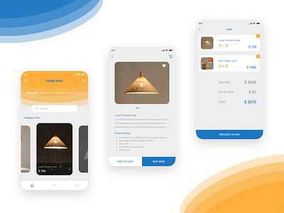 Lamp Store App design adobe xd adobexd app design e commerce app minimalist ui ux