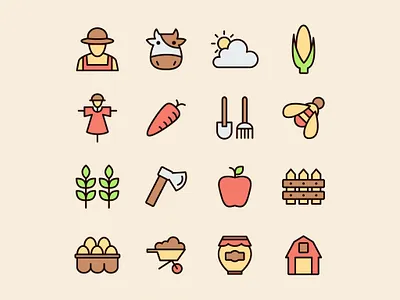 Farm Vector Icons ai ai download animals download farm farm icons farm vectors farmer freebie fruits graphicpear icons design icons doenload icons pack icons set illustrator vectors vectors design vectors download vegetables