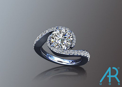 Ring model diamond ring shine vray