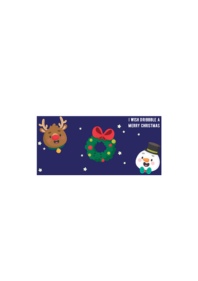 Merry X-mas Dribbble cartoon christmas cute design designer illustration illustrator santa santaclaus vector winter