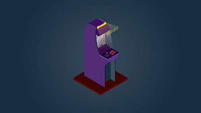 Arcade Cabinet design illustration isometric vector