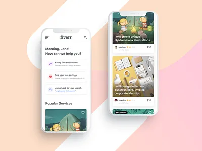Just a quick Fiverr concept design fiverr mobile product ui ux